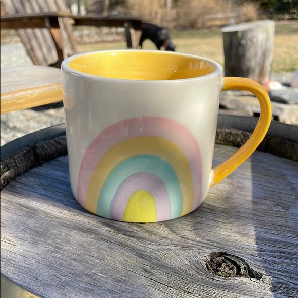 Tag Other - Rainbow Ceramic Mug with Orange Interior